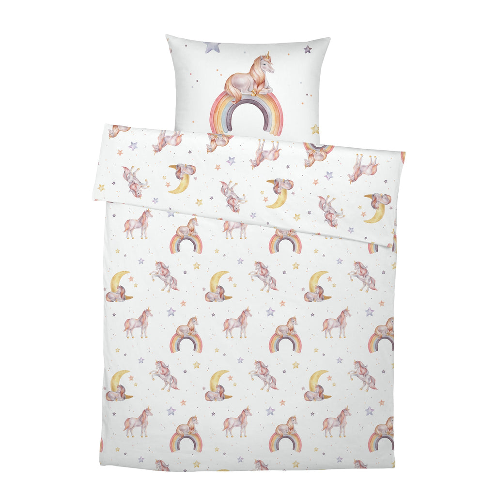 Regenbogen Einhorn Kinderbettwäsche