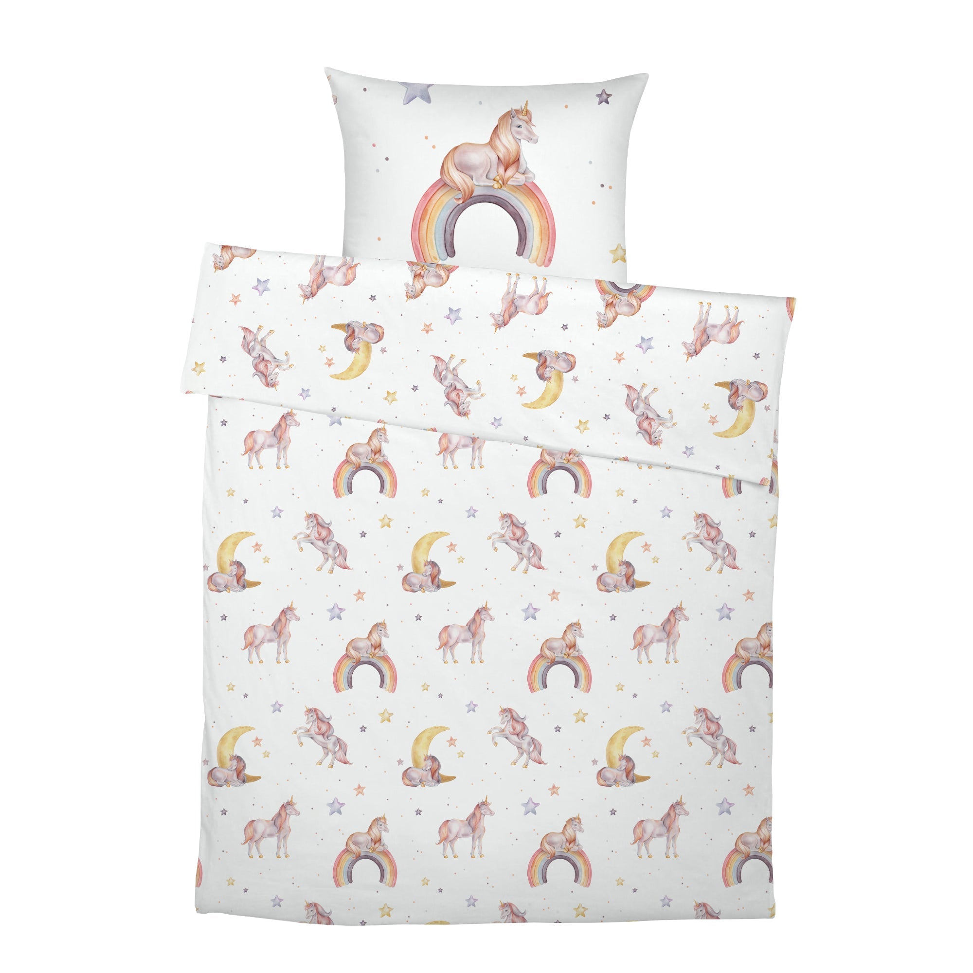 Regenbogen Einhorn Kinderbettwäsche
