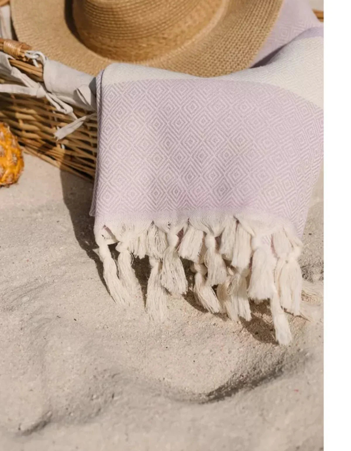 Waschbarer Bambusteppich mit Fransen im Strandlook, ideal für Outdoor & Home