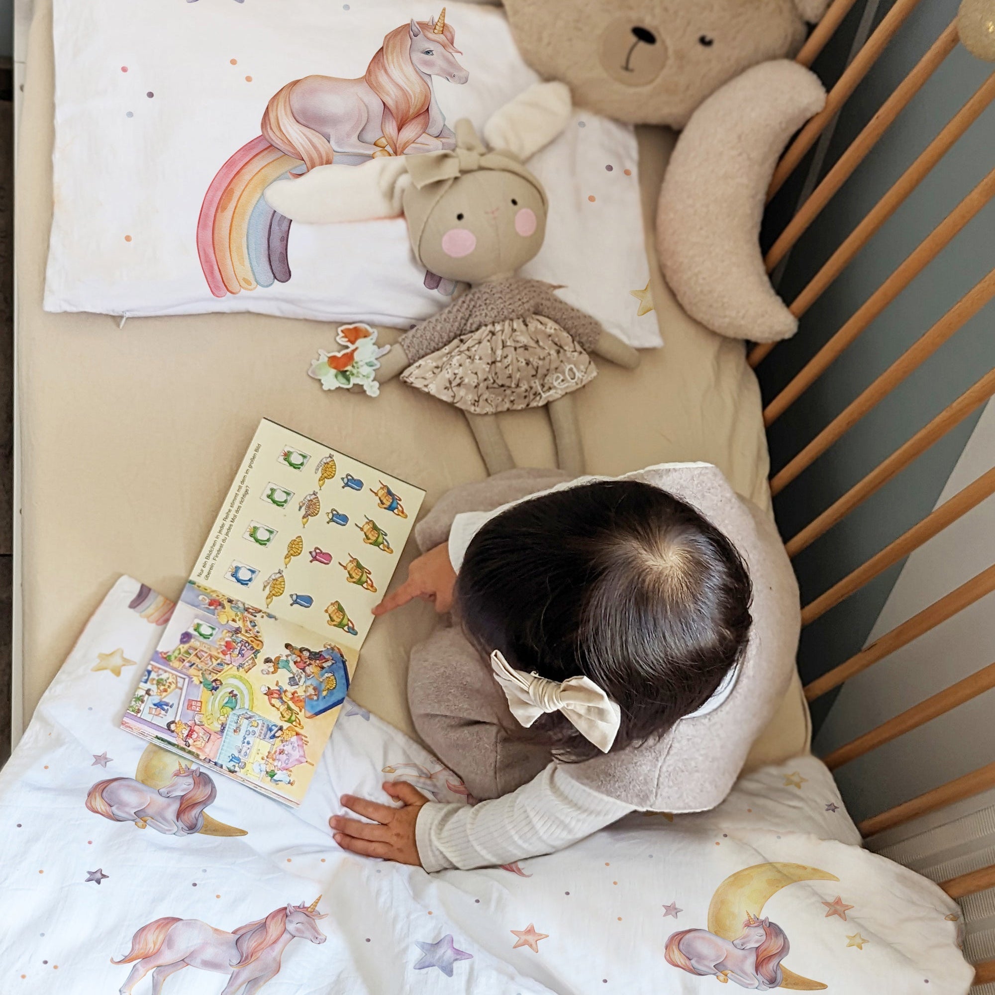 Regenbogen Einhorn Kinderbettwäsche