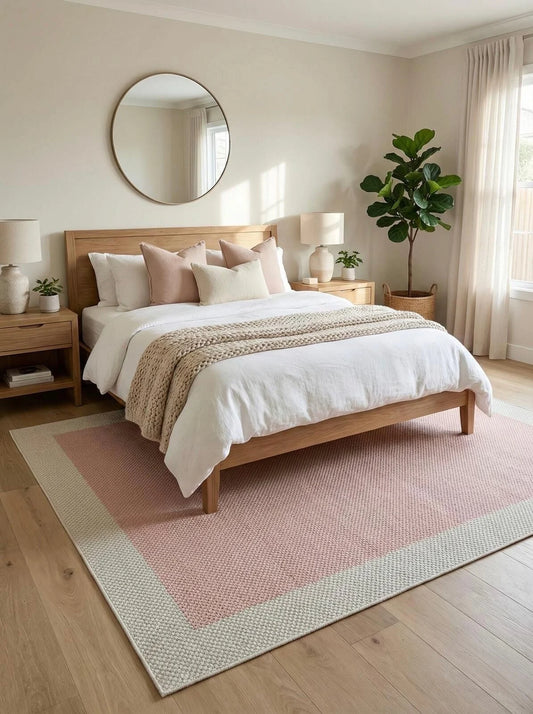 Sisal Natur Teppich Pink