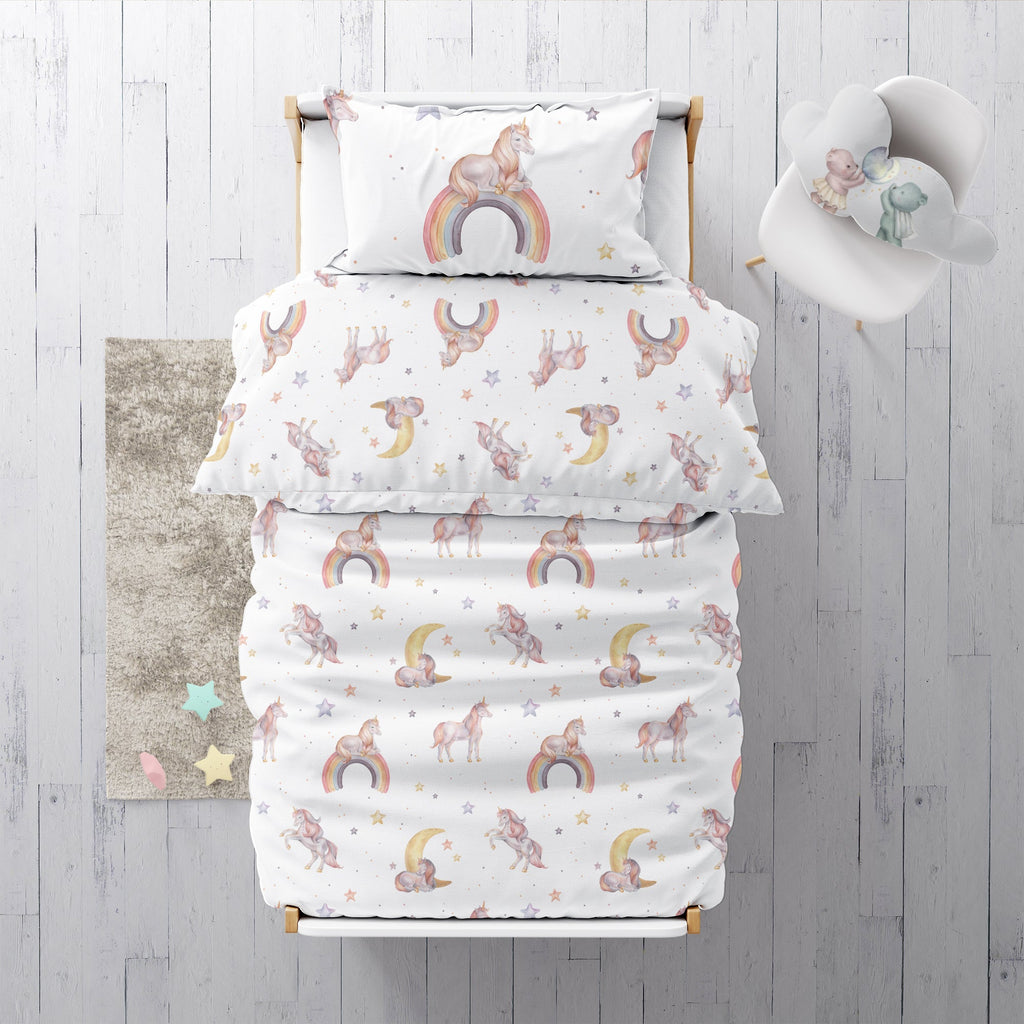 Regenbogen Einhorn Kinderbettwäsche